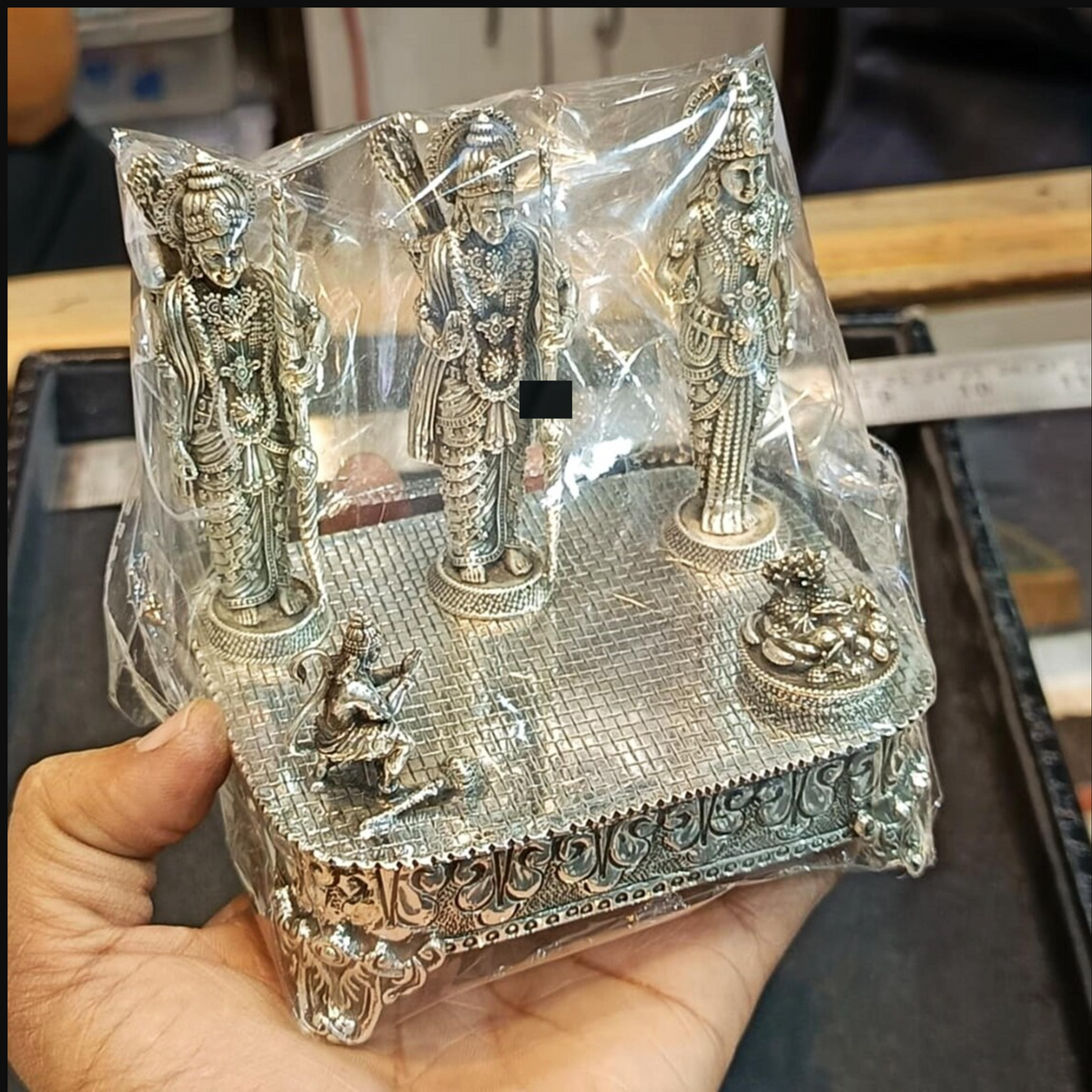 925 Sterling Silver Hindu Deity Statue Set, Indian Temple Altar Decor, Spiritual Home Decor, Meditation & Prayer Gift, Unique Religious Gift