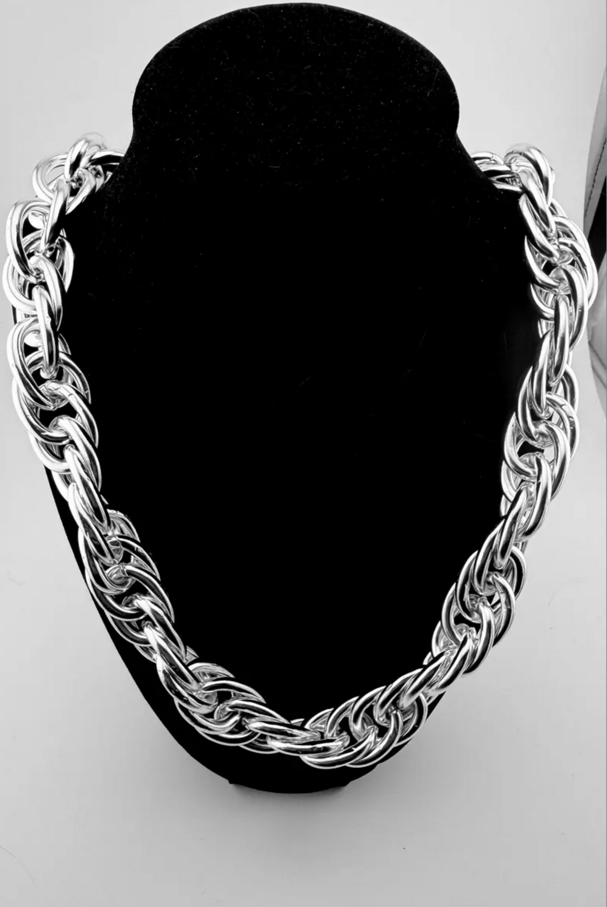 Solid Silver Rope Chain Men's