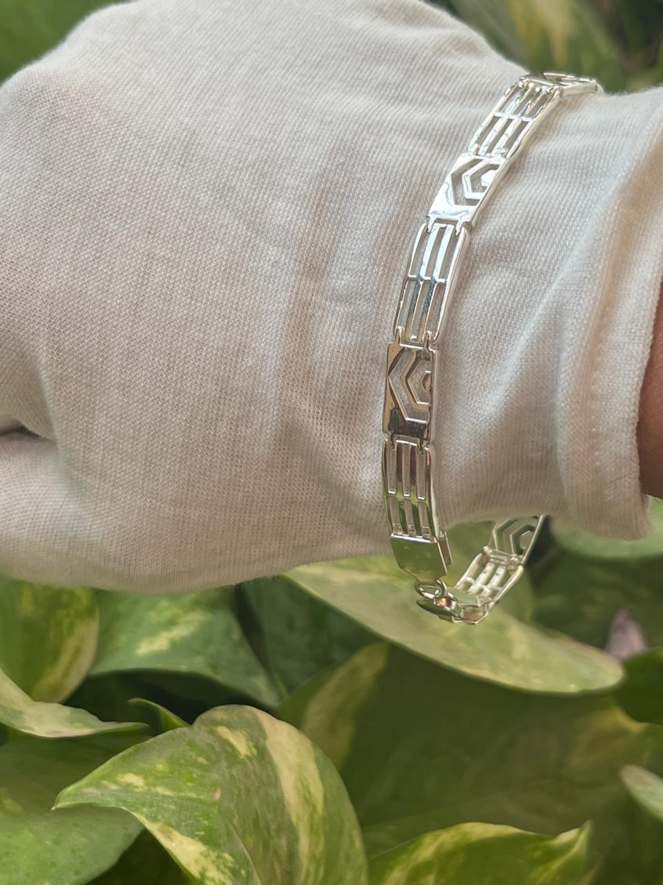 Men's sterling silver bracelet - chunky bracelet - Ramses bracelet