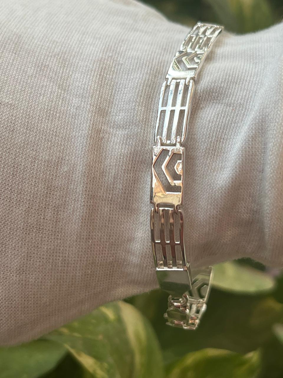 Men's sterling silver bracelet - chunky bracelet - Ramses bracelet