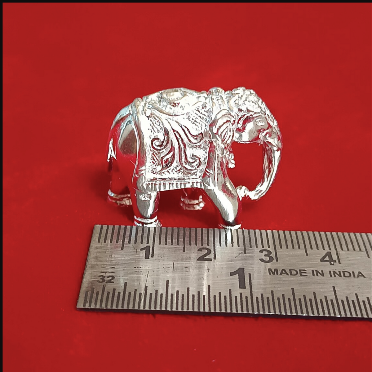 Sterling Silver Elephant Figurine | Spiritual Home Decor & Good Luck Gift