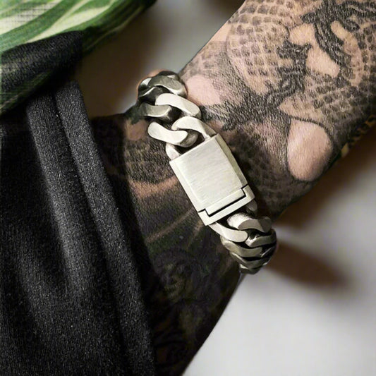 Stud Men's Heavy Link Bracelet 