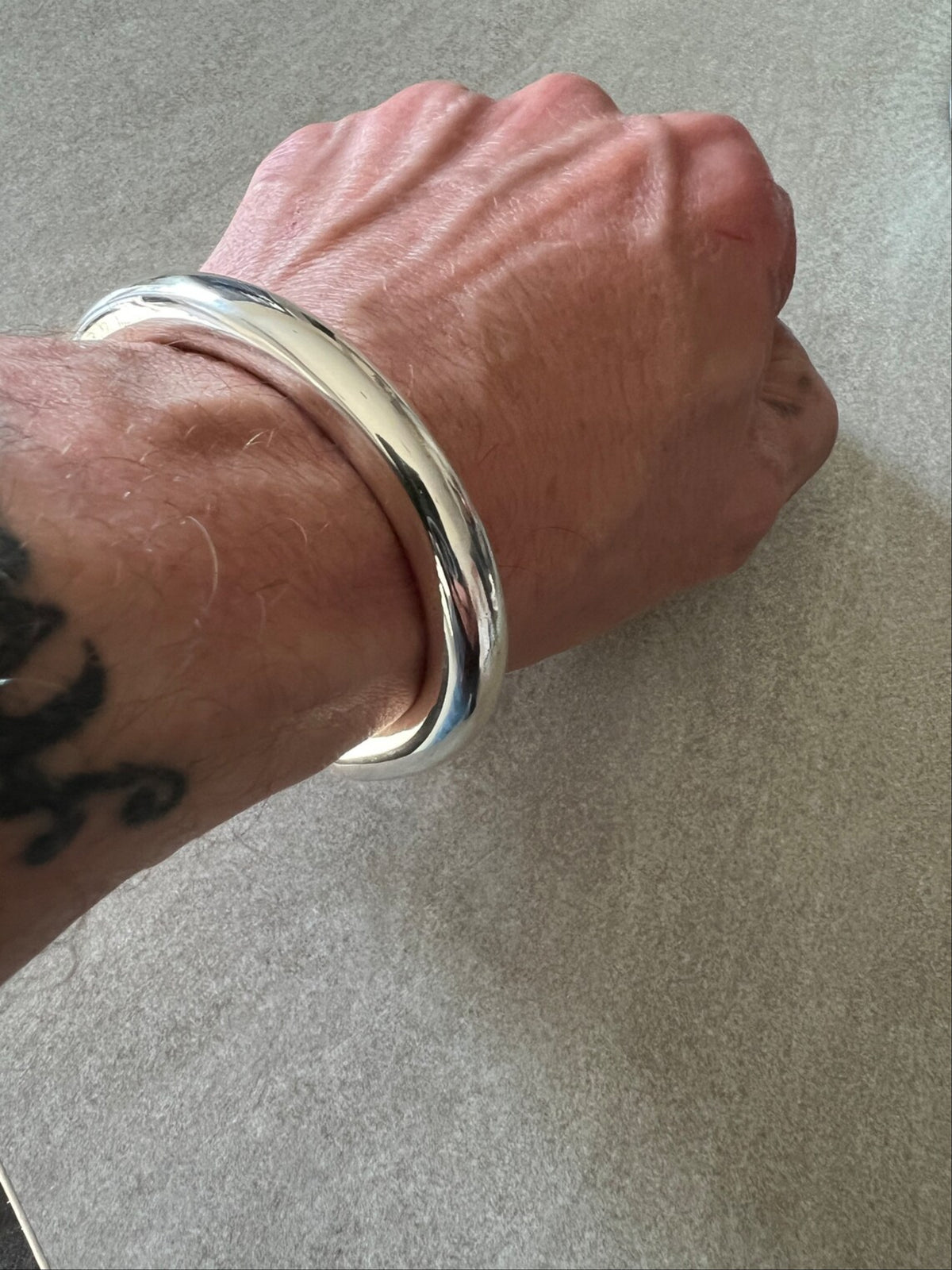 999 Solid Sterling Silver Bracelet Men's Glass polish