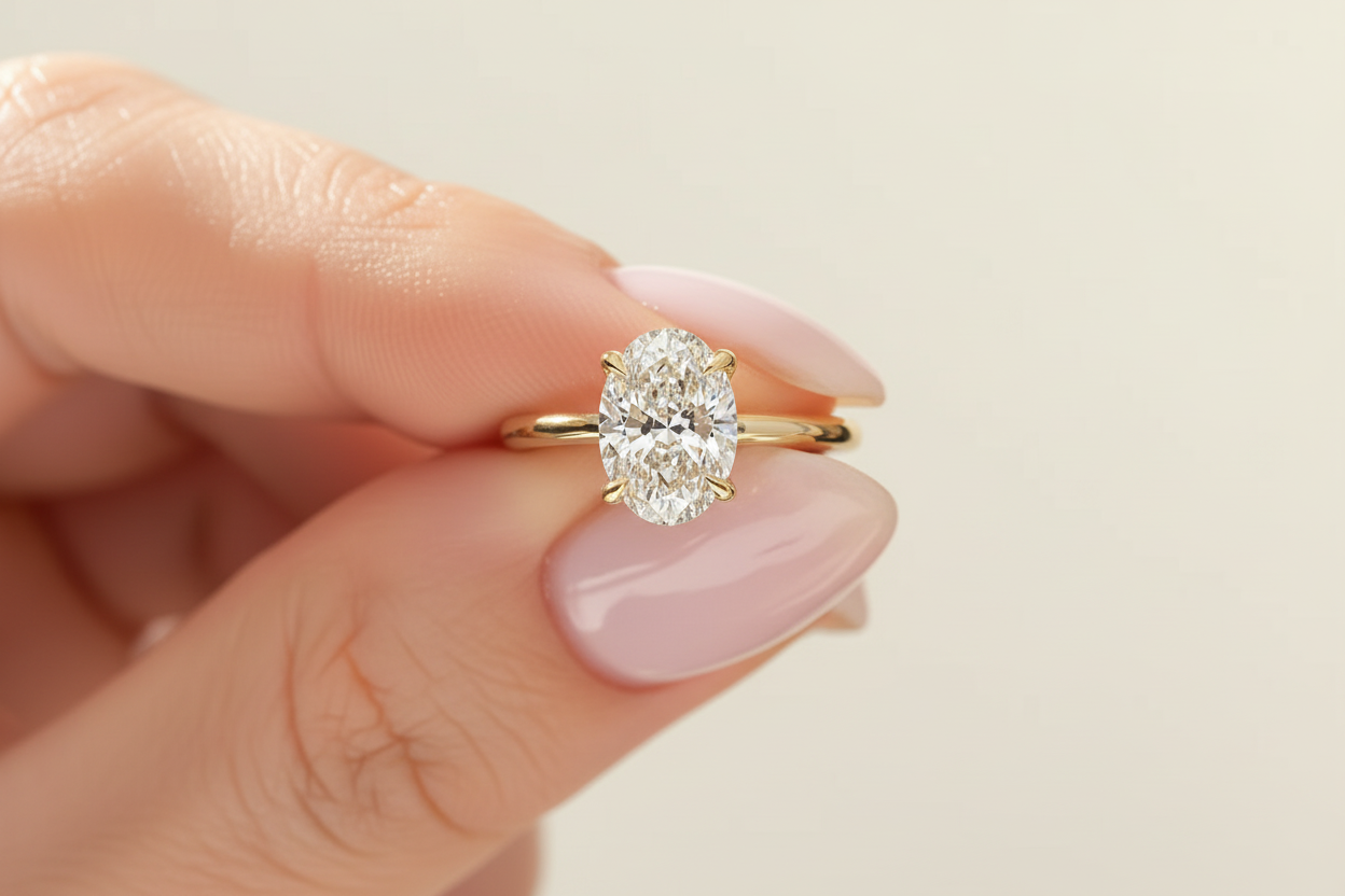 VVS Diamond Ring 14k Real Gold