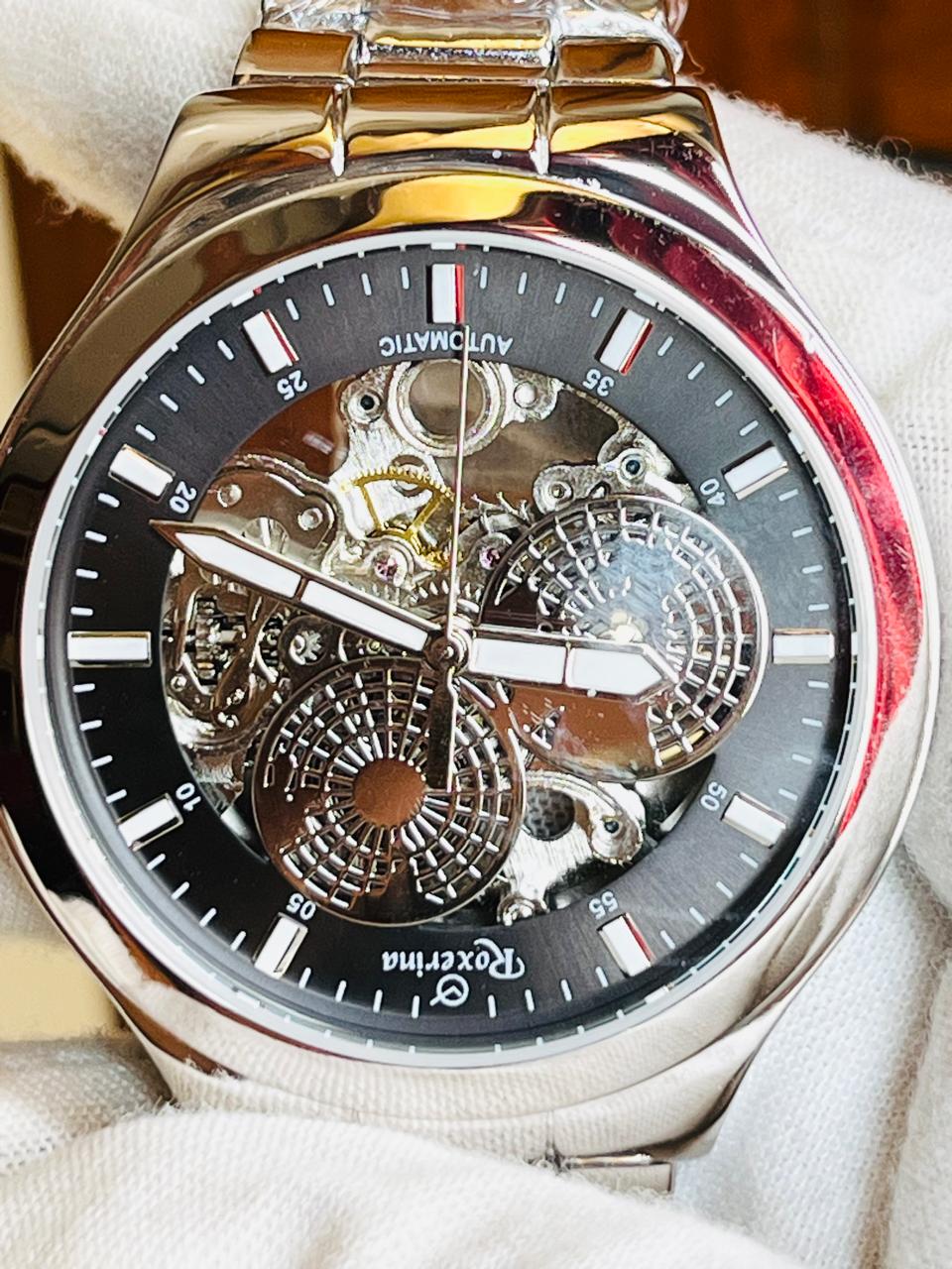 Black Dial Watch 925 Silver 25mm