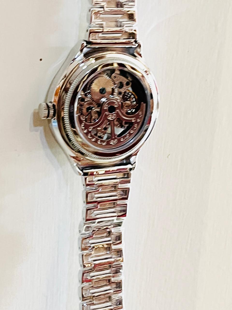 Black Dial Watch 925 Silver 25mm