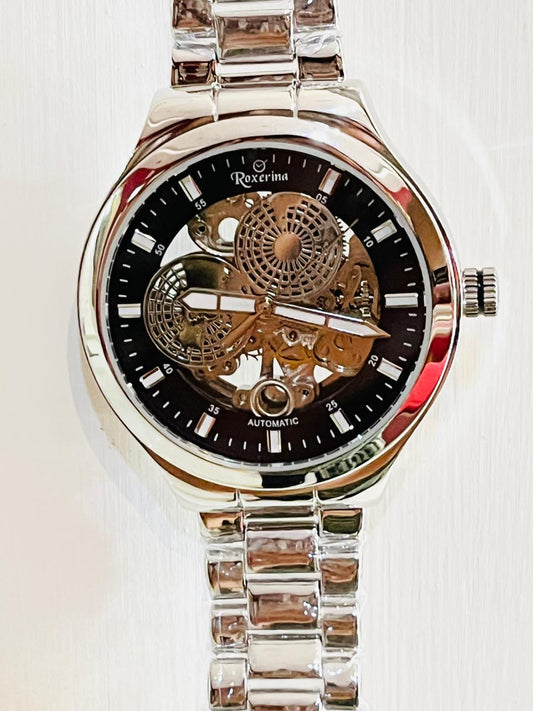 Black Dial Watch 925 Silver 25mm