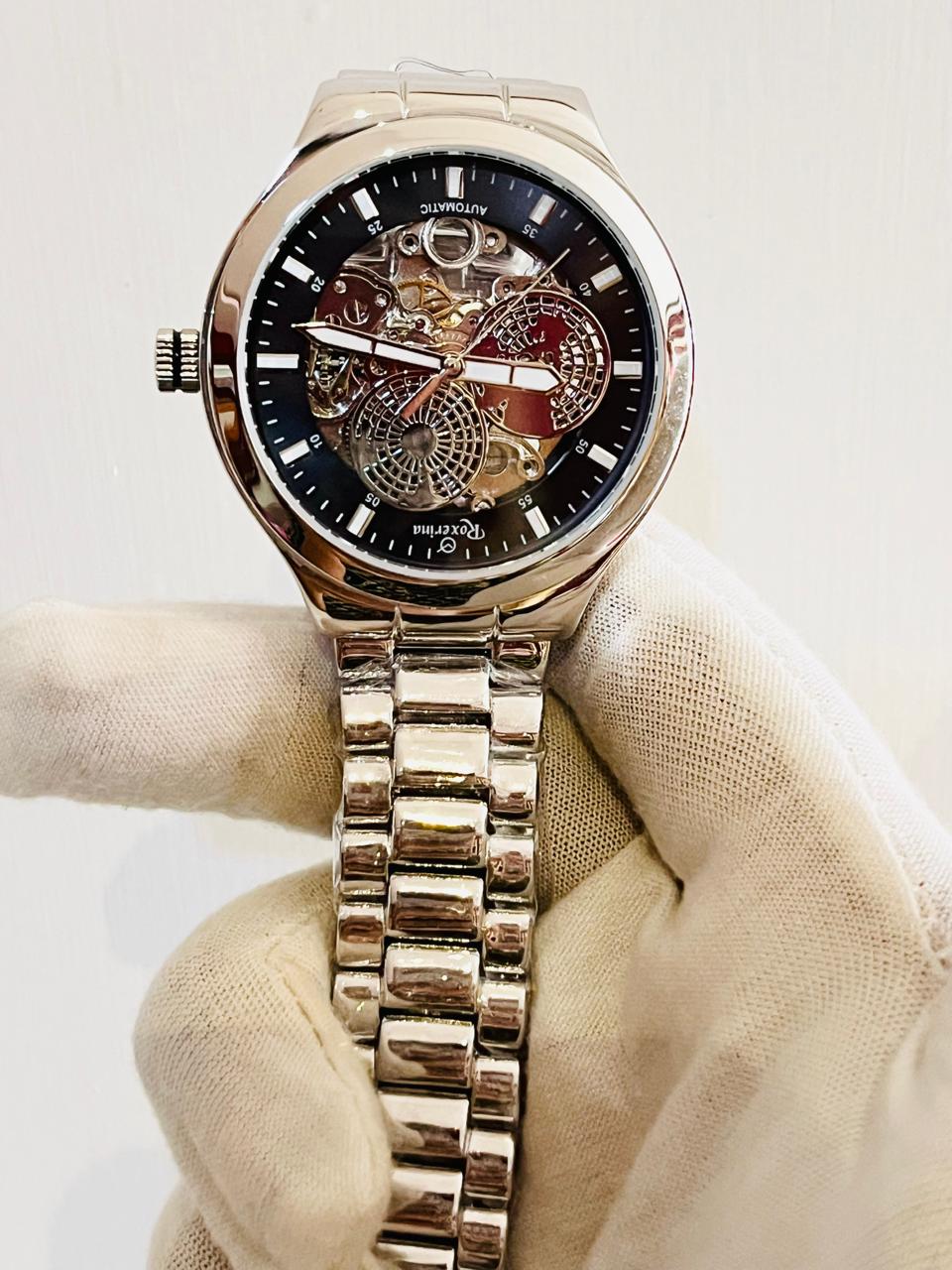 Black Dial Watch 925 Silver 25mm