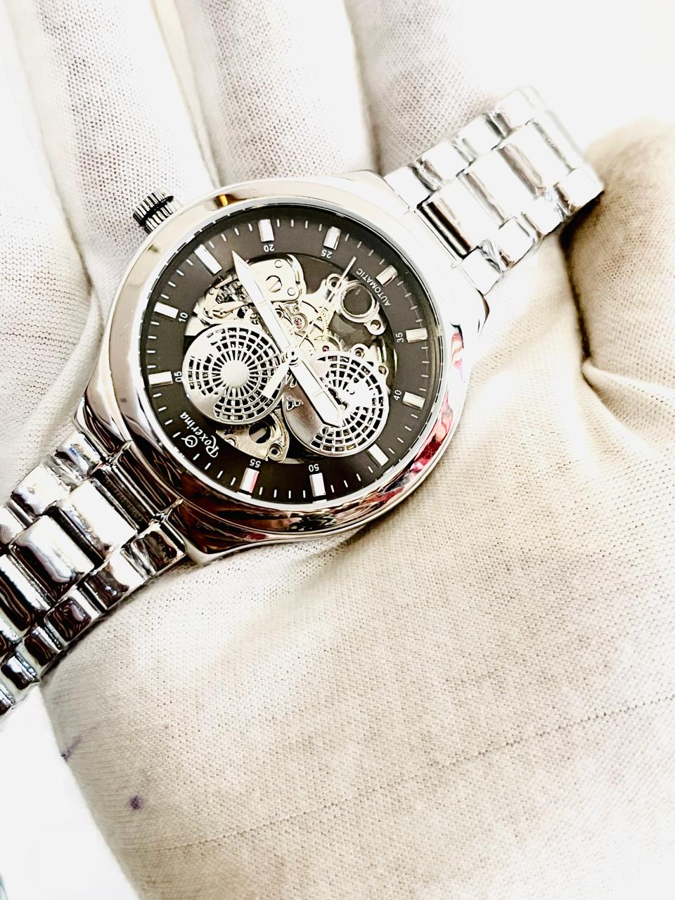 Black Dial Watch 925 Silver 25mm