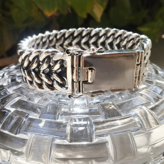 Herringbone Men’s Silver Bracelet X 25