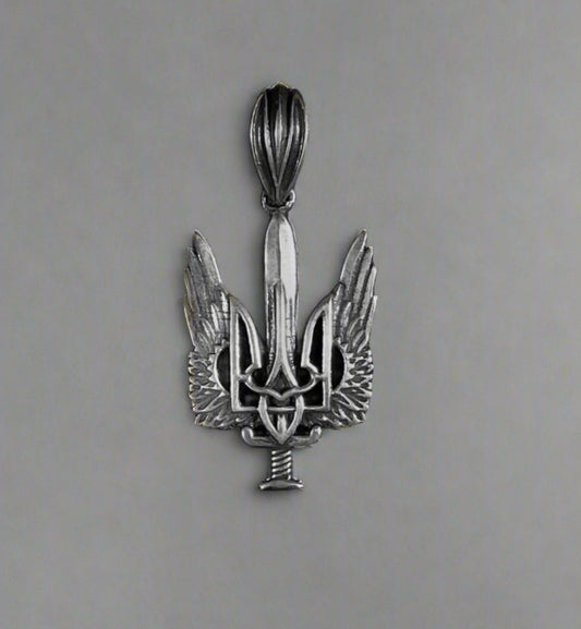 925 silver pendant Wings of Freedom -  army gift