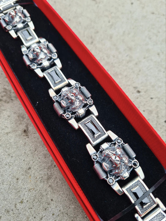 Schweres Bikerarmband - Tigerarmband
