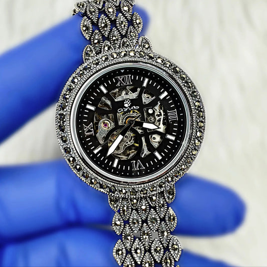 Watch 925 Silver Men Antique CU32A