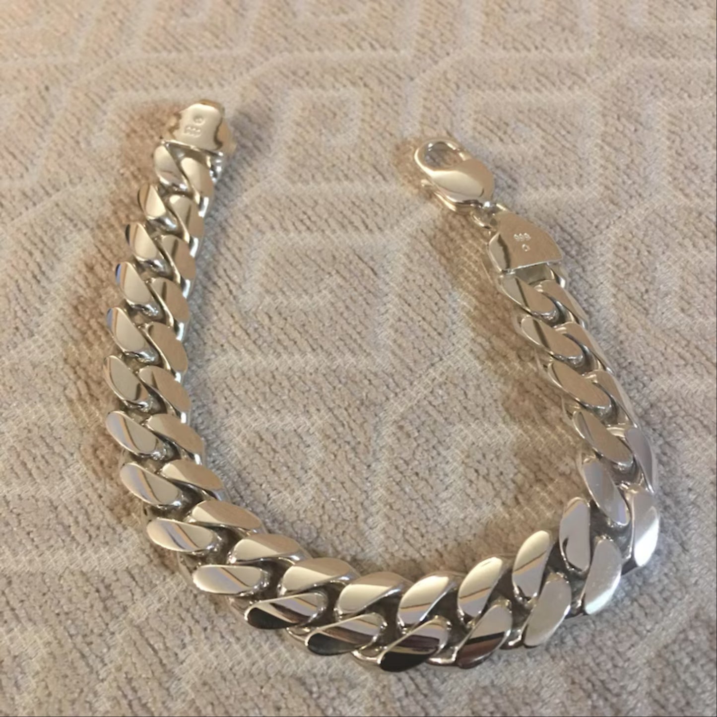 Mens 925 Sterling Silver Everyday Curb Link Bracelet