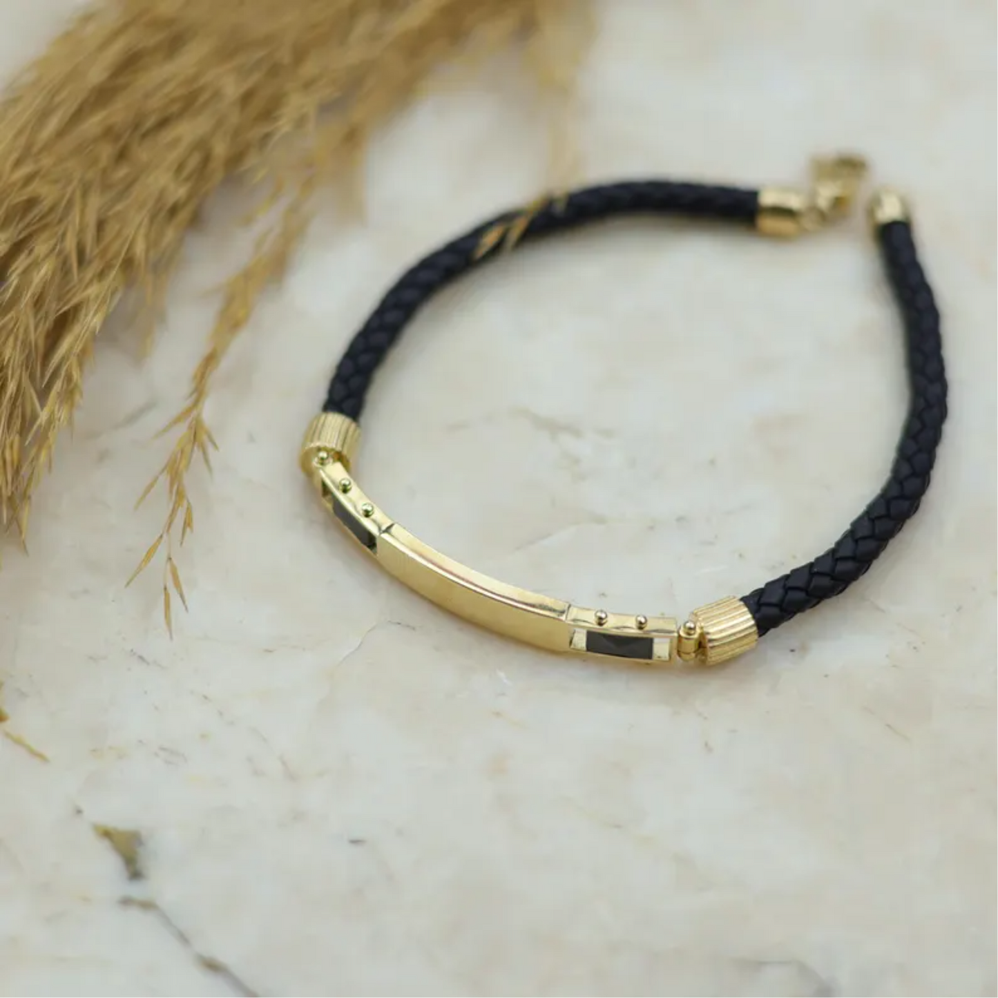 Mens Personalized Bracelet - Engraved 14k