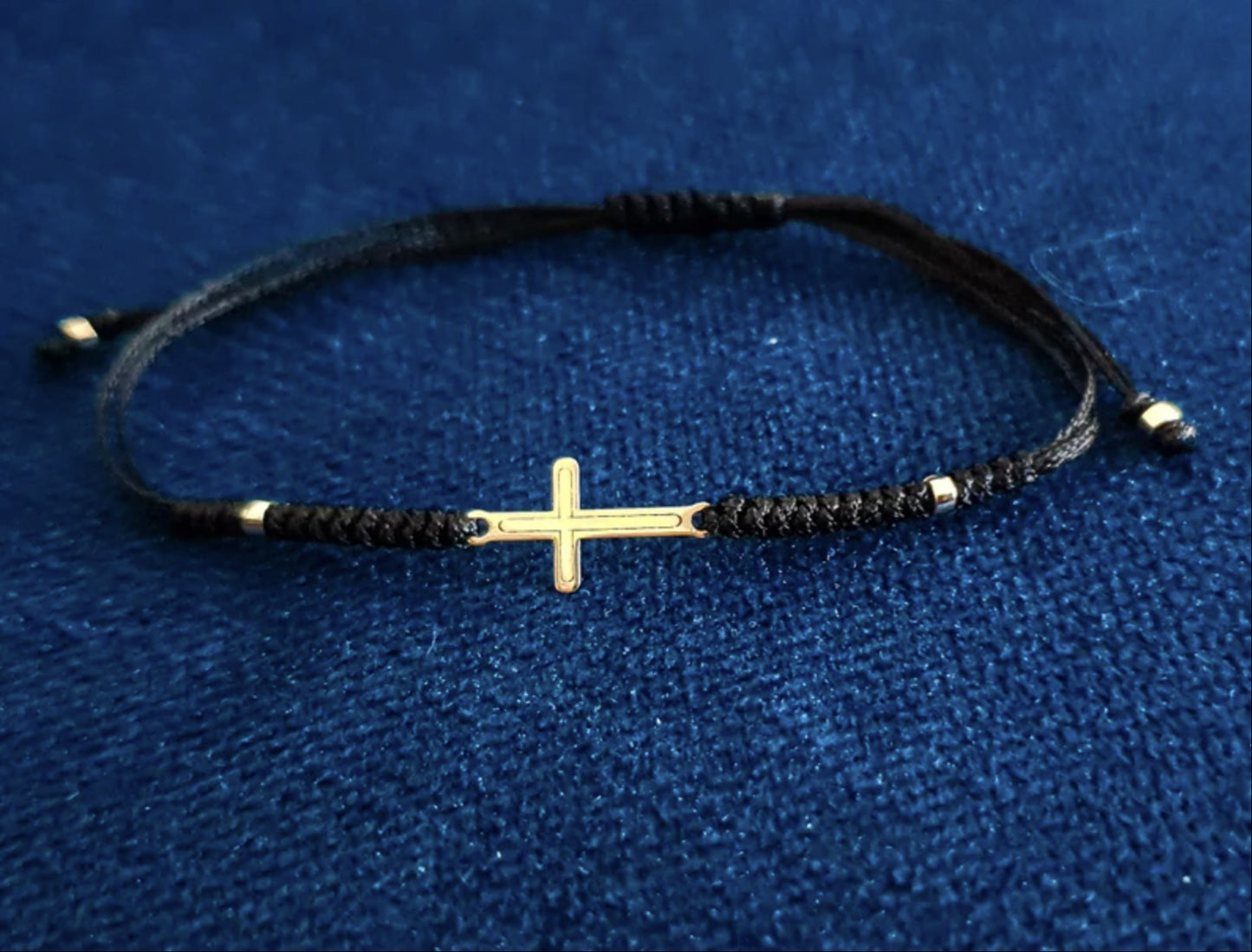 18k Gold Jesus Cross Bracelet