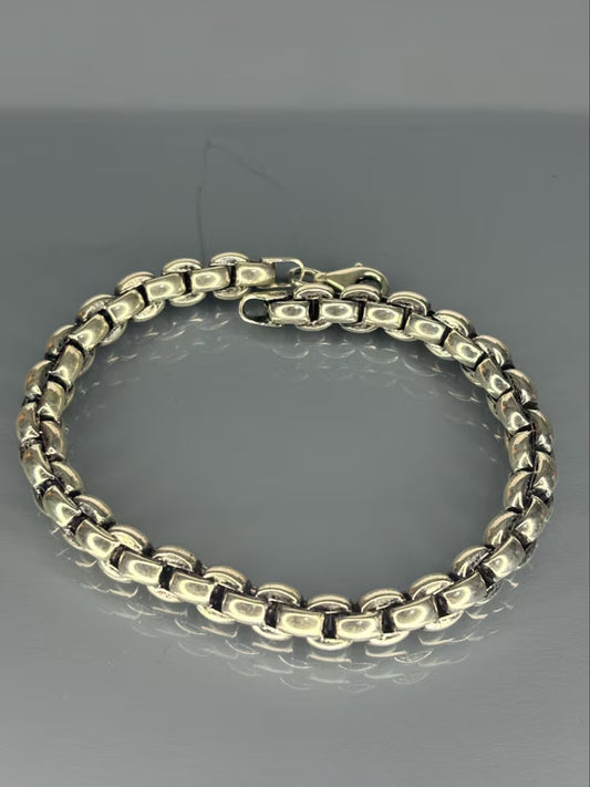 Men's Silver Braided Bracelet