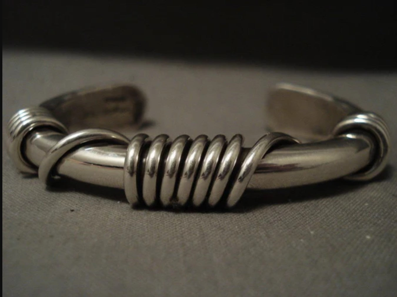 925 Sterling Silver Men's Handmade Fist Shape Adjustable Cuff Bracelet-main