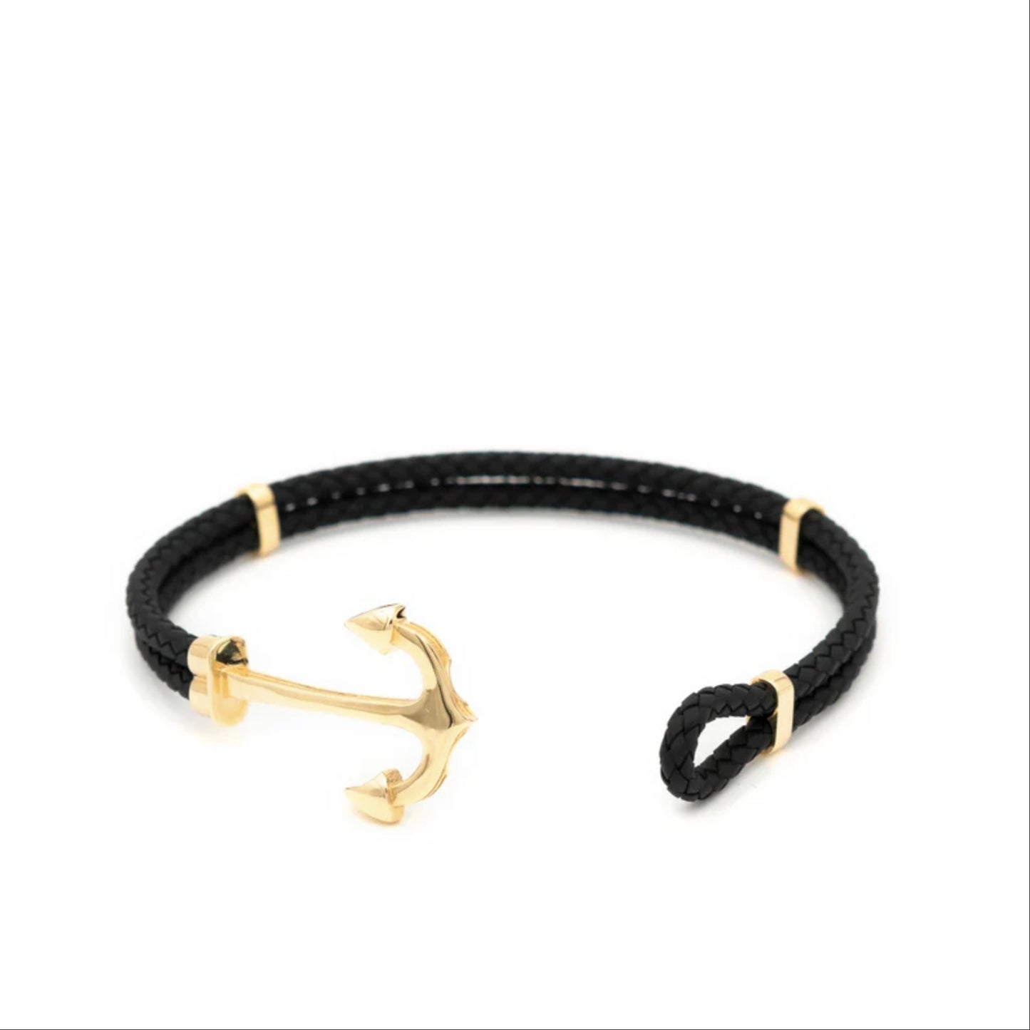 Sea-Lover's 14k Gold Bracelet Leather