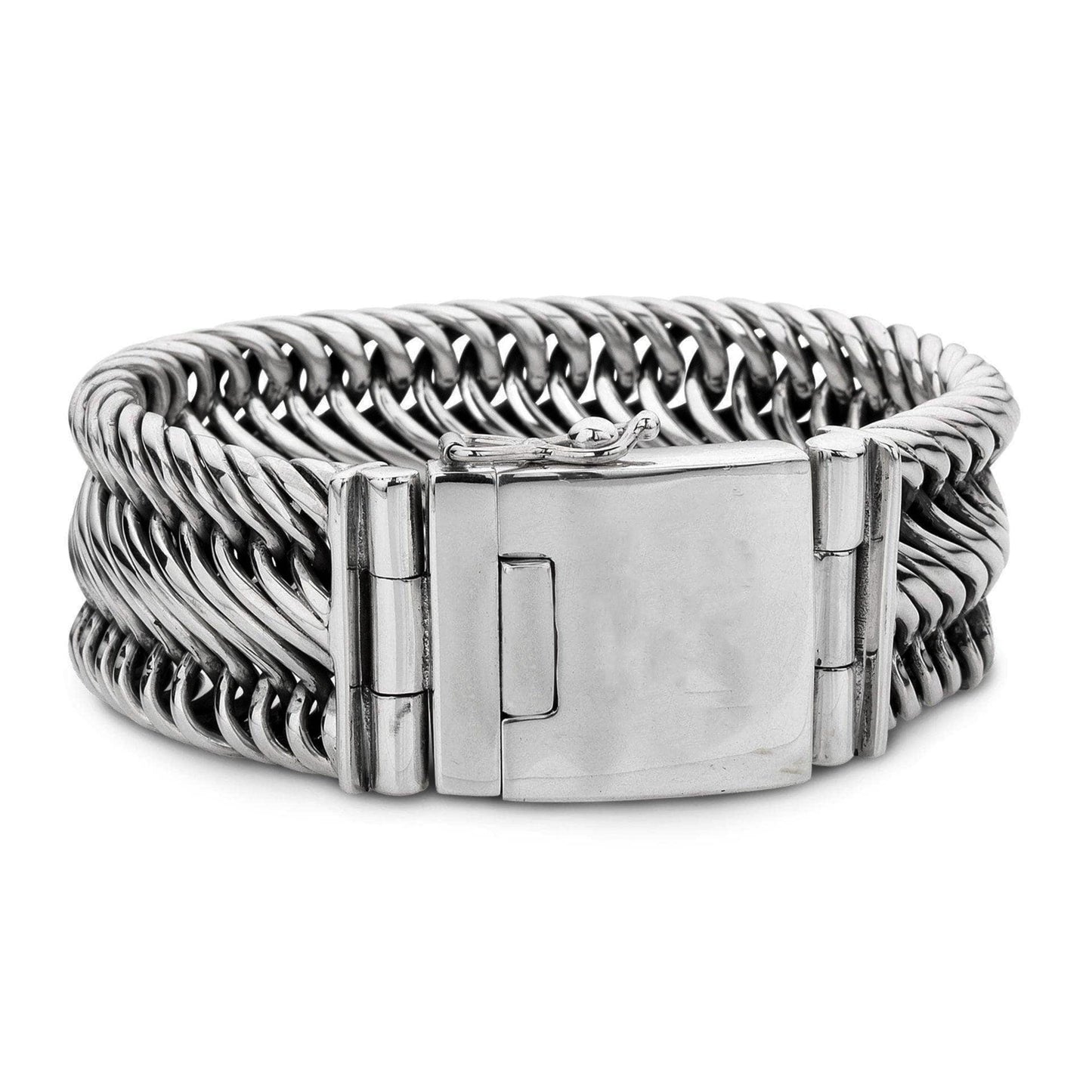 Silver Weave Bracelet - Heavy Silver Weave Bracelet - 8 inches- 925 Sterling Silver