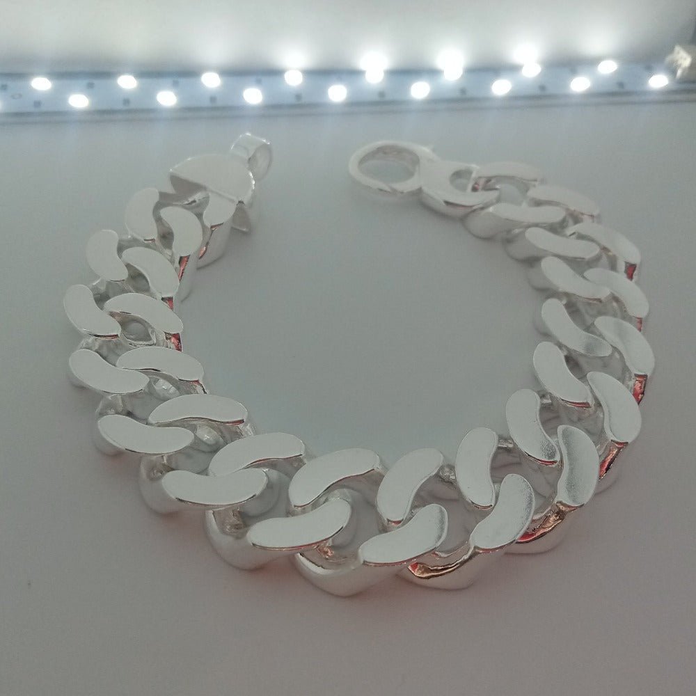 C094 Cuban link bracelet 925 sterling silver - CUBAN