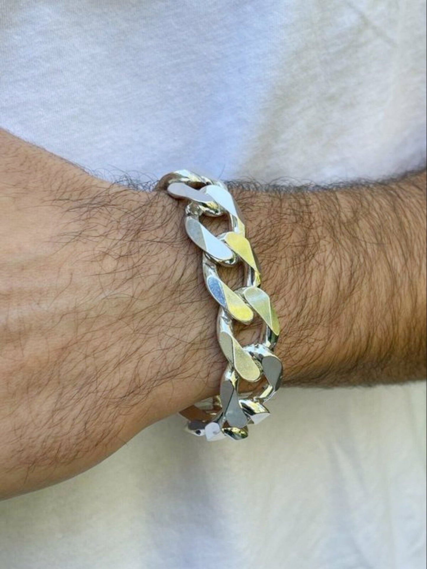 C097 Cuban curb bracelet 925 silver - CUBAN