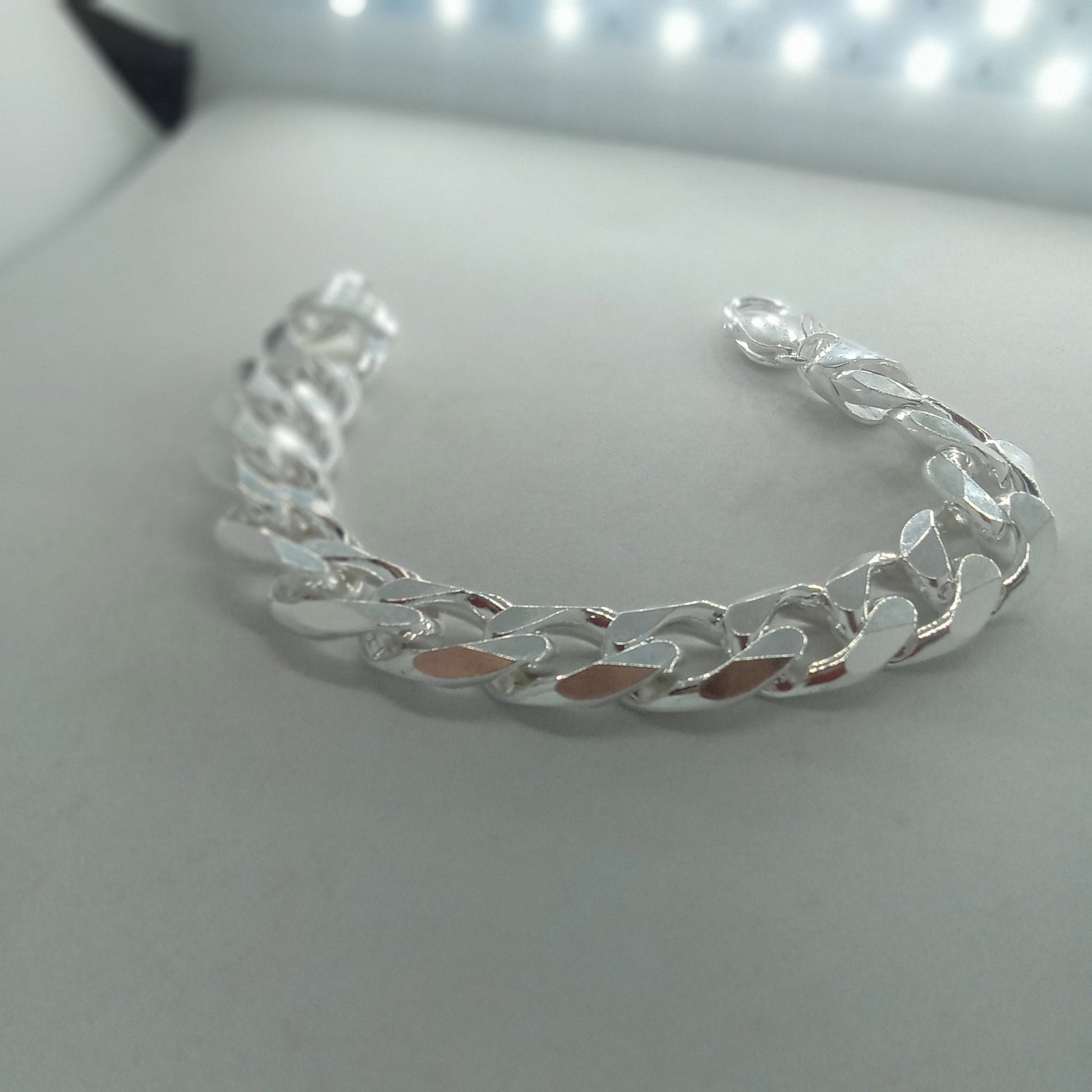 C097 Cuban curb bracelet 925 silver - CUBAN