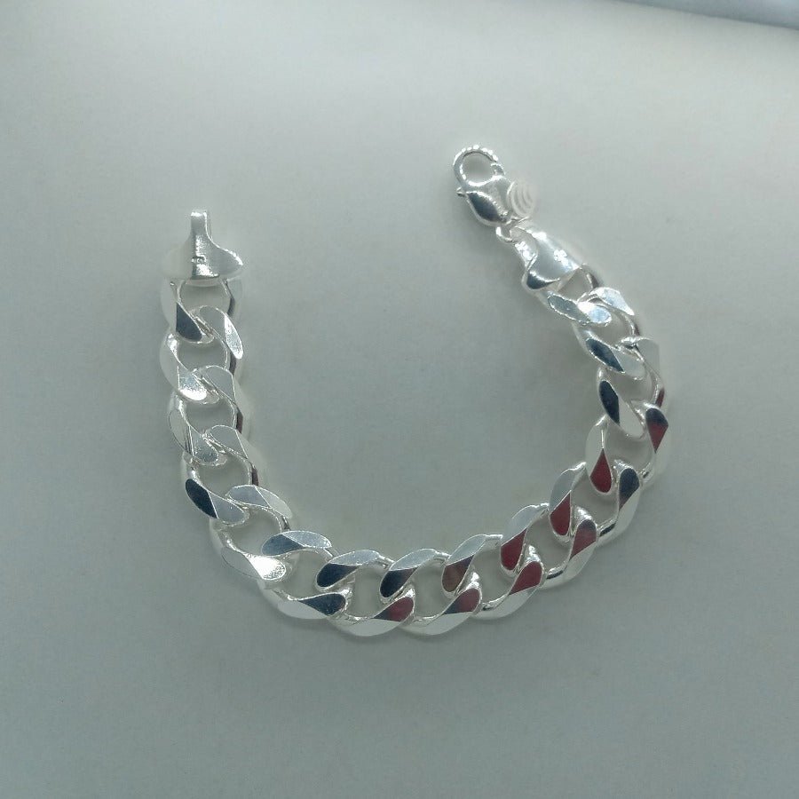 C097 Cuban curb bracelet 925 silver - CUBAN