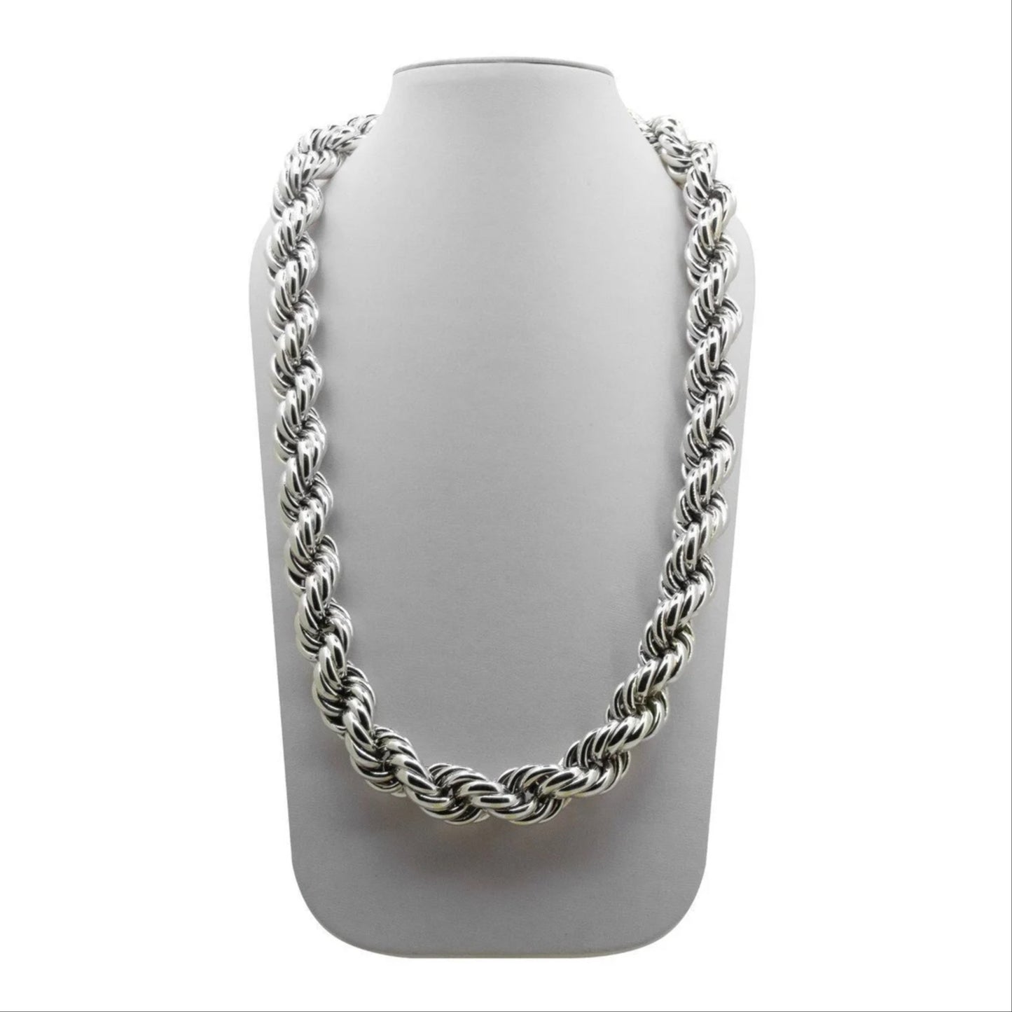 925 Sterling Silver Chunky Rope Necklace