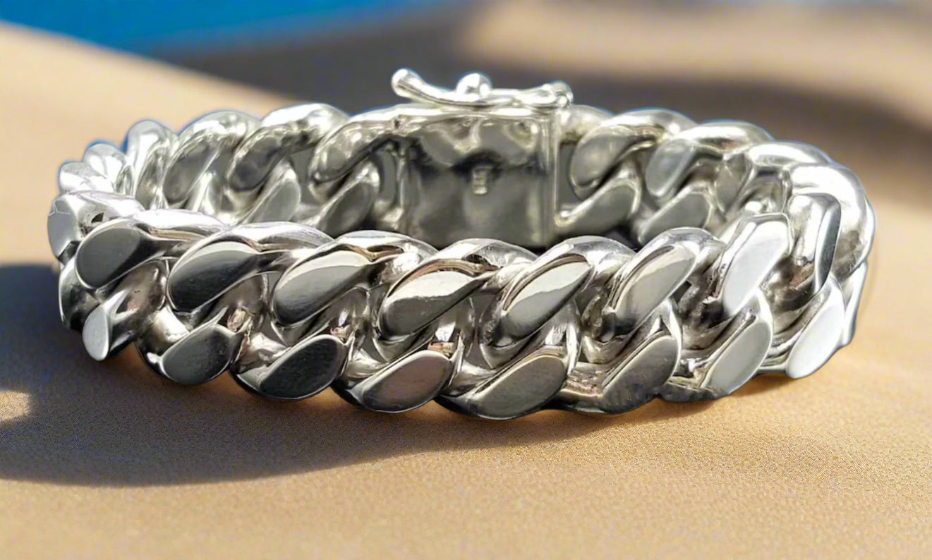 9 112g Men's Heavy Biker Cuban Curb Chain Link Bracelet