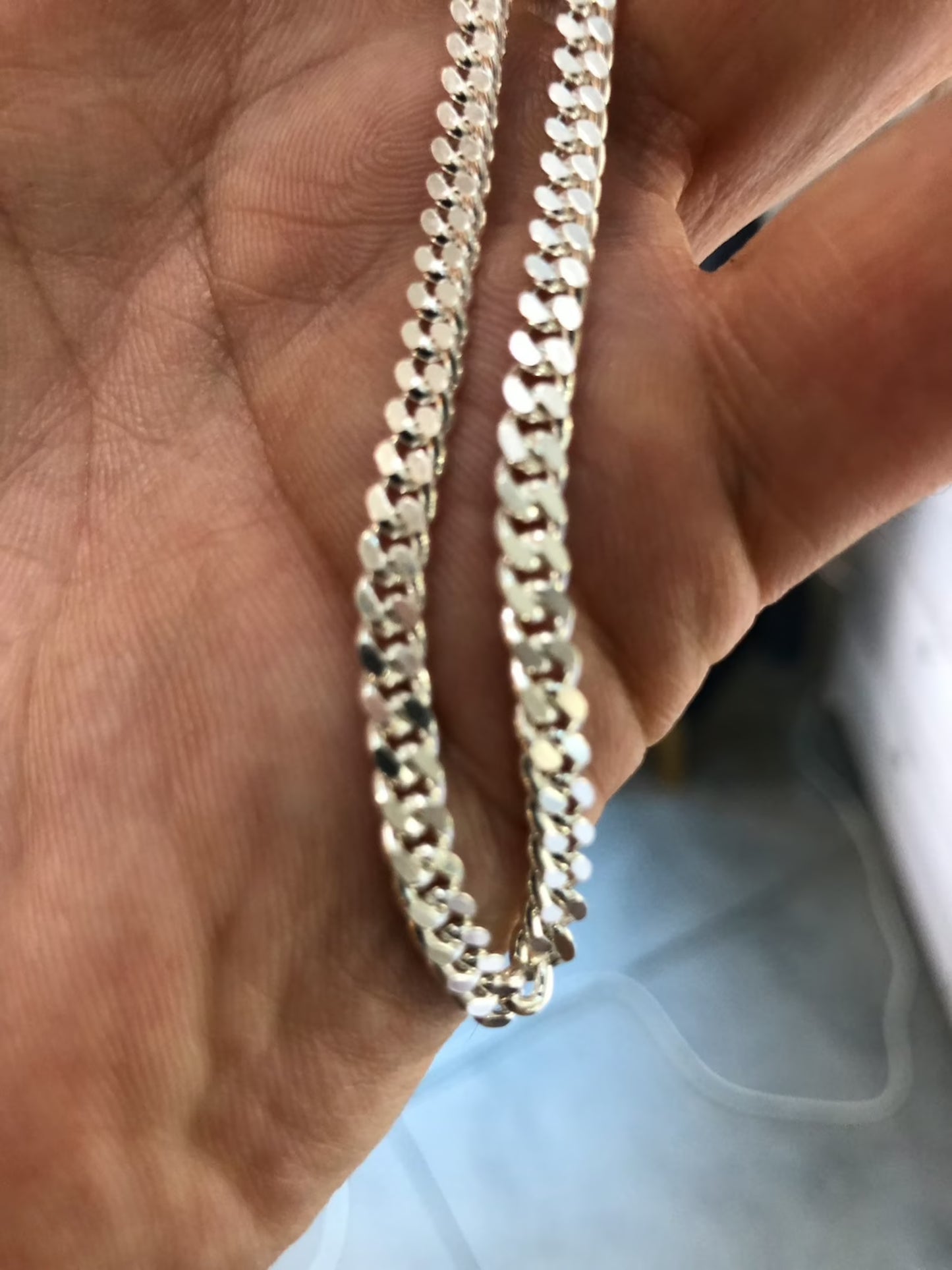 Handgefertigte Miami Cuban Link Halskette aus Sterlingsilber