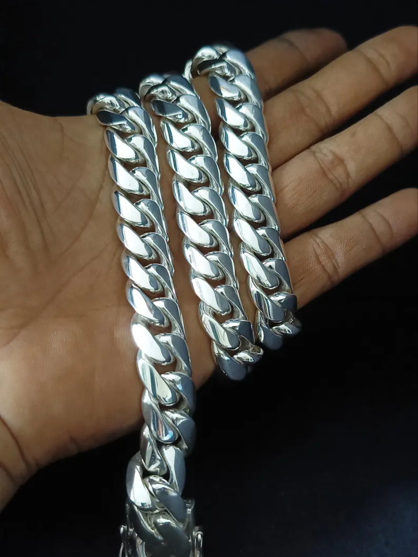 Heavy Big Link Cuban Link Chain Men 925