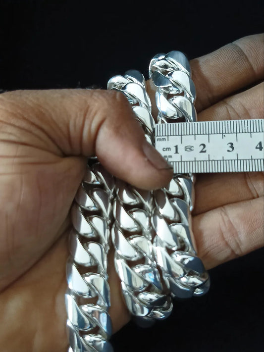 Heavy Link - 925 Silver Cuban Link Chain Men 15mm