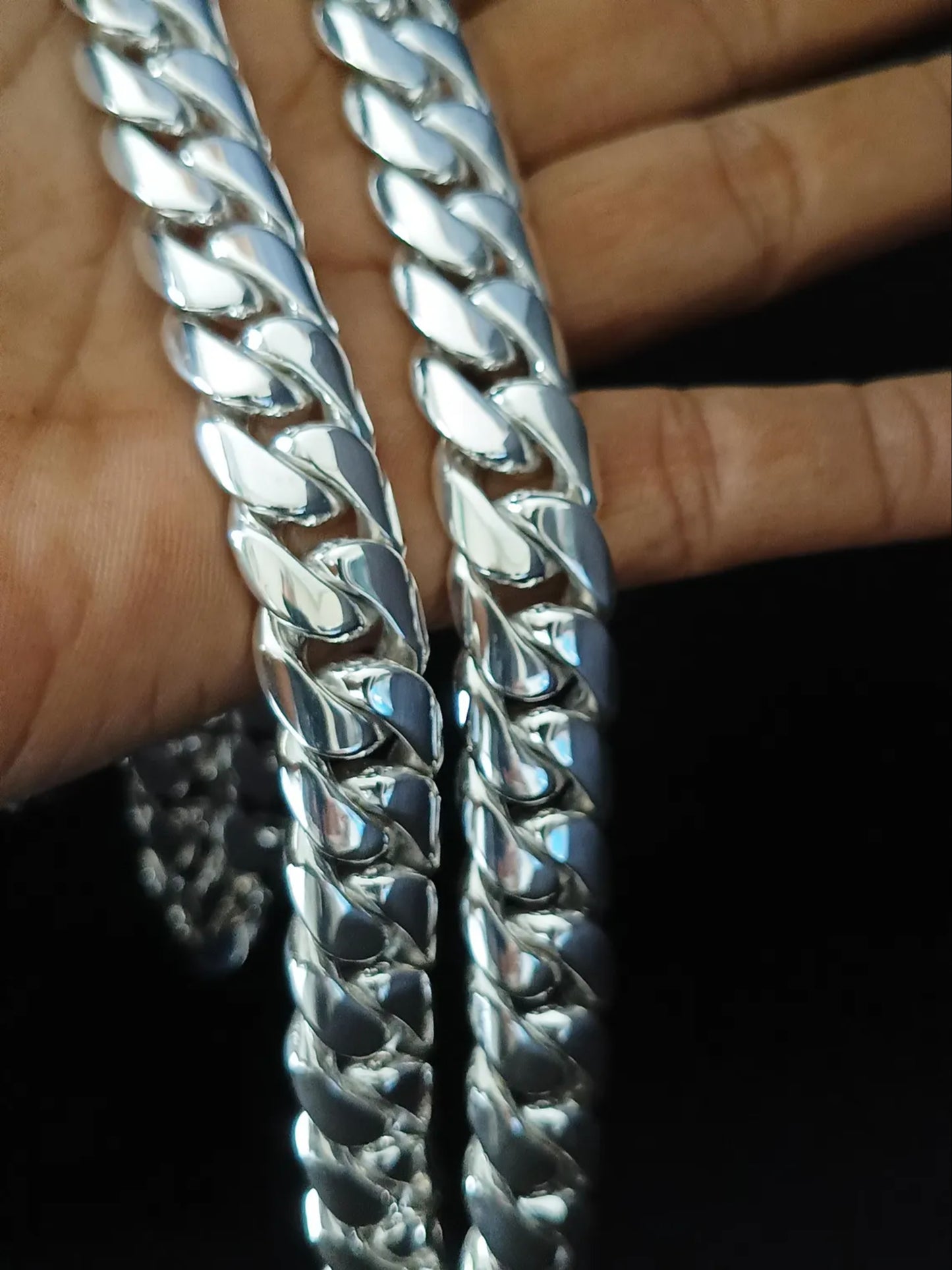 Heavy Big Link Cuban Link Chain Men 925