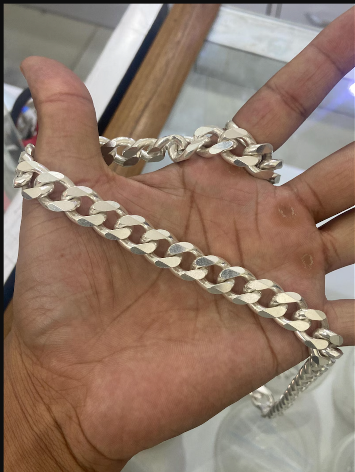 925 Solid Sterling Silver Chunky Curb Link Chain Men's