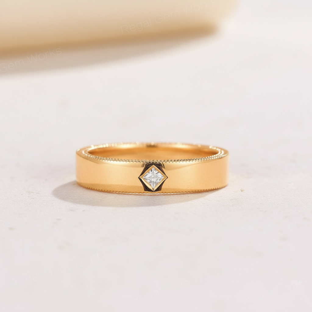 Diamond 14k Gold Ring Men