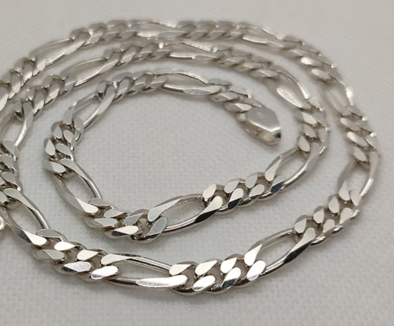 Silver Thick heavy Chain Necklace Choker Mens Chain Cuban Figaro 9mm Starling Silver Mens Silver Curb Jewelry