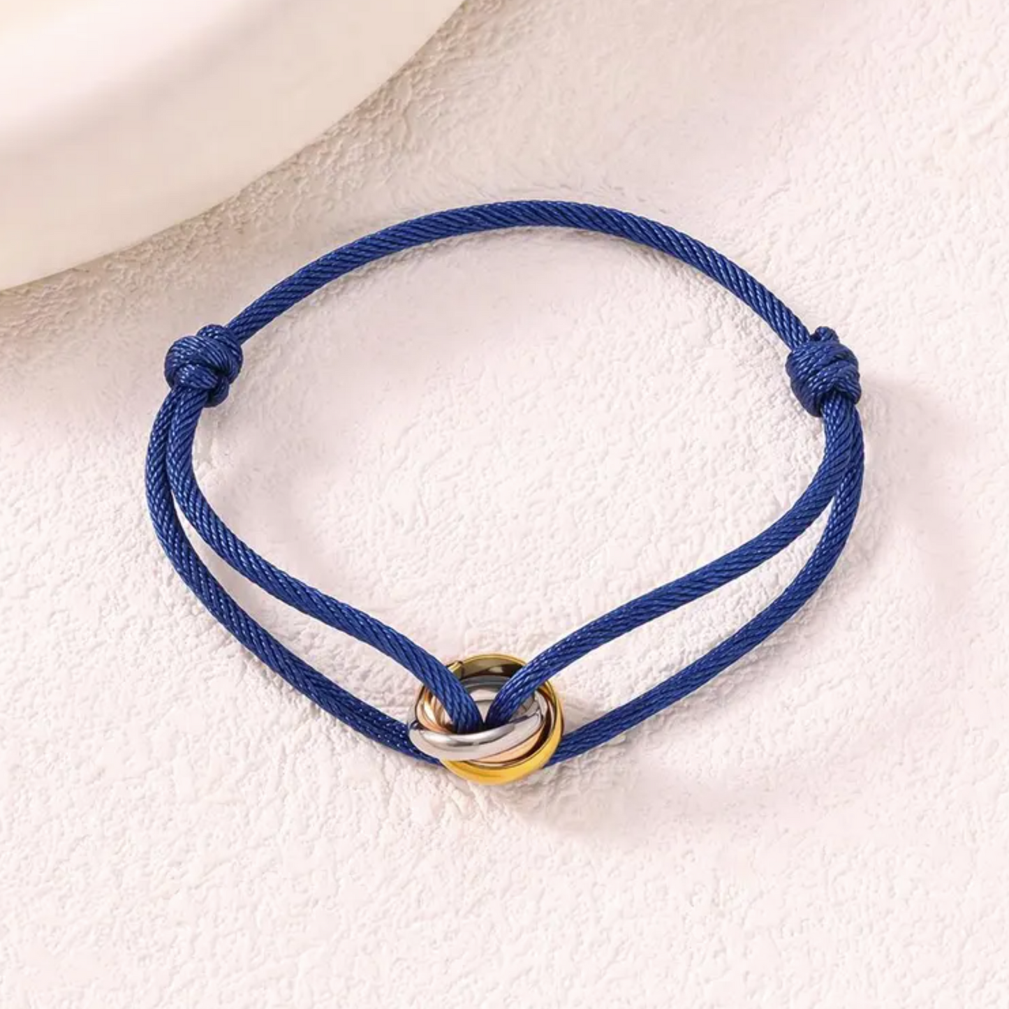 Men's Real Solid Gold 18k Charm Adjustable Cord Bracelet