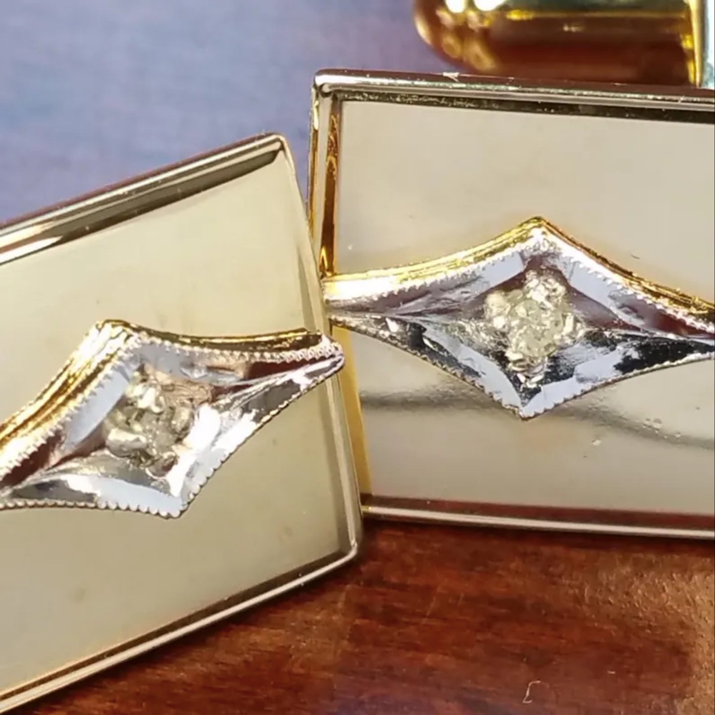 Personalised 14k Gold Cufflinks Vintage