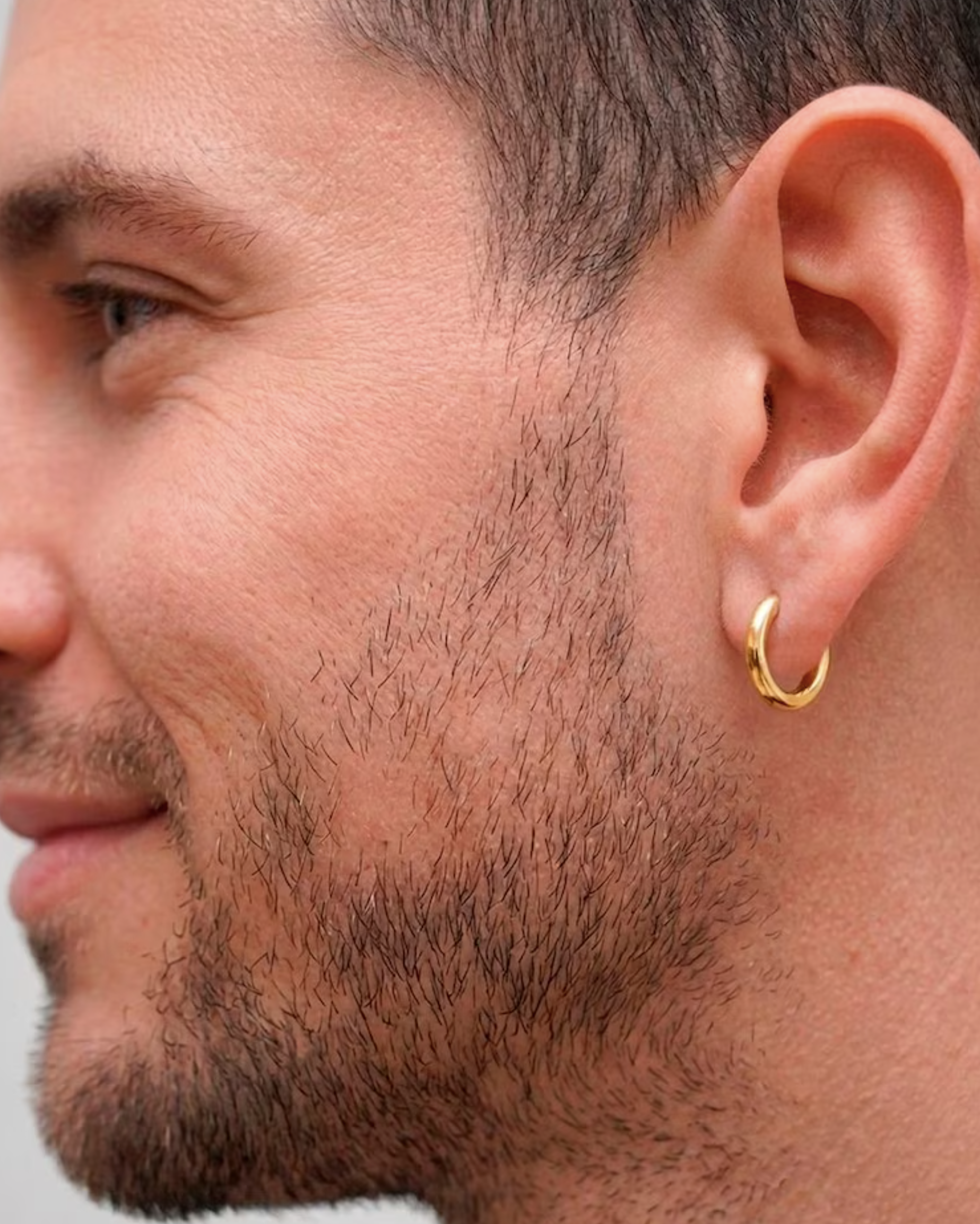 18k gold hoop earrings men
