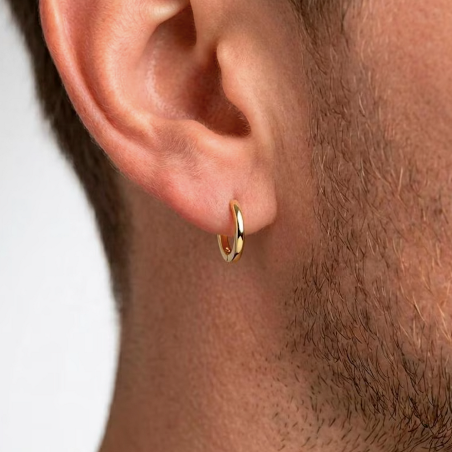 18k gold hoop earring For Men's