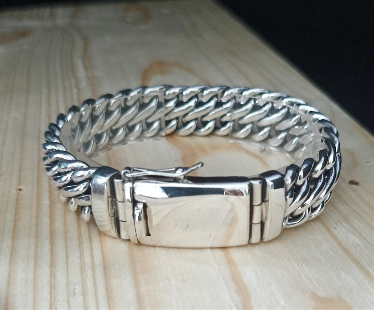 Men's sterling silver bracelet - chunky bracelet - Ramses bracelet