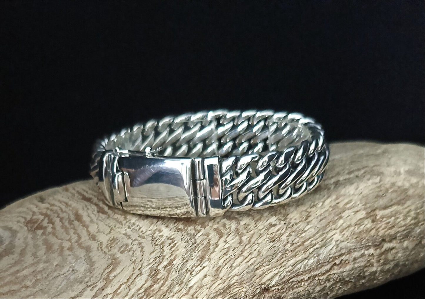 Men's sterling silver bracelet - chunky bracelet - Ramses bracelet