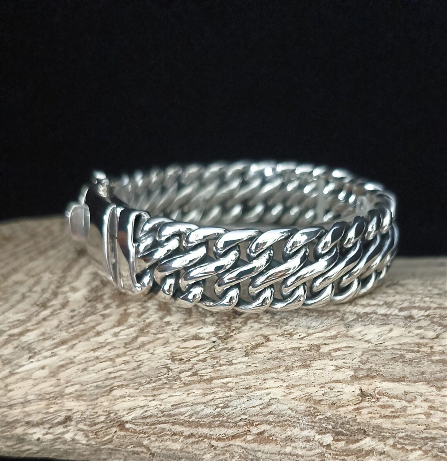 Men's sterling silver bracelet - chunky bracelet - Ramses bracelet
