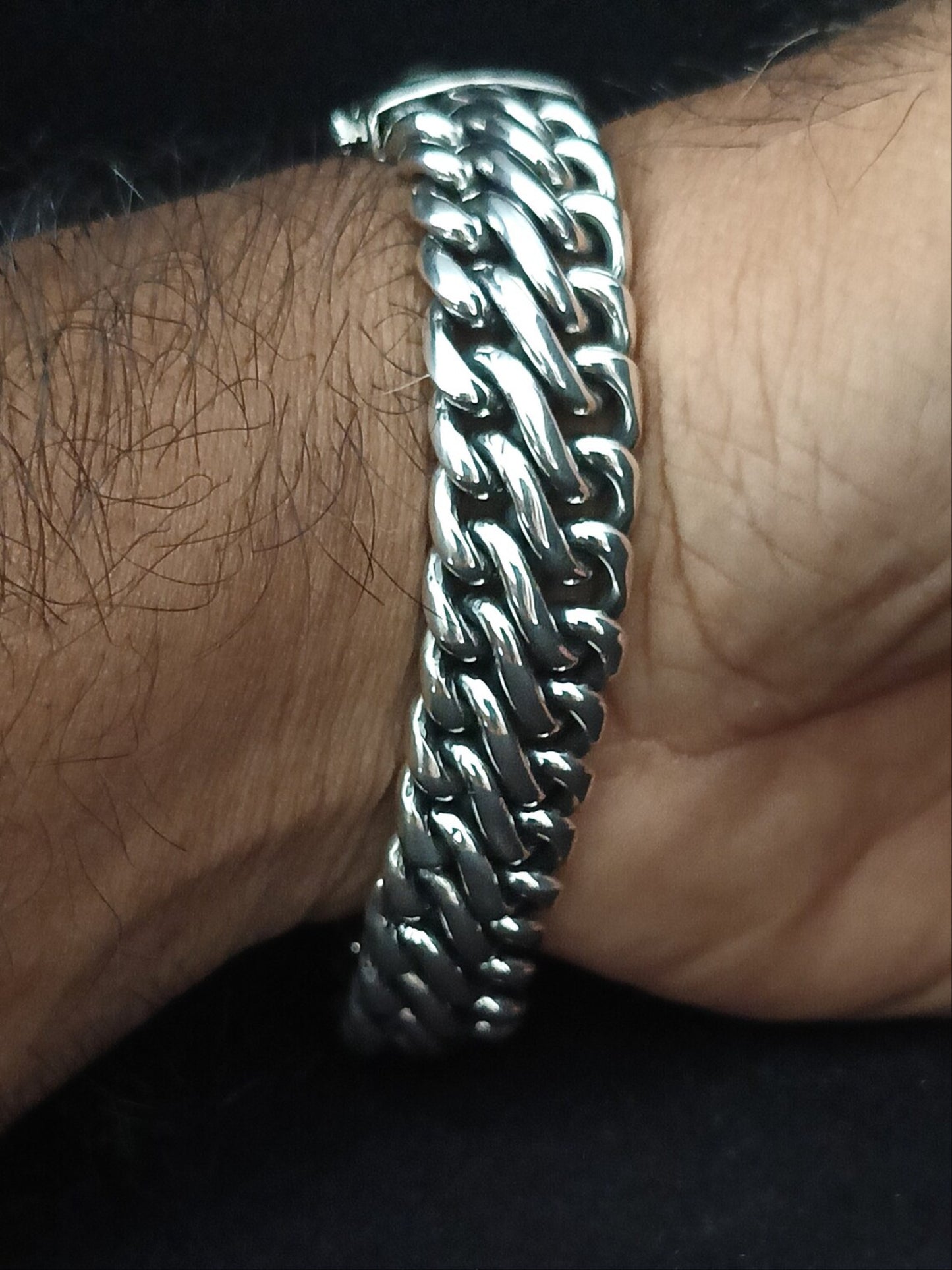 Double Rope Weave, Mens Borobudur Bracelet  925 Solid Sterling Silver
