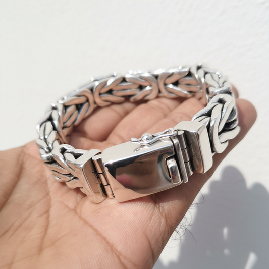 heavy-silver-bracelet -men