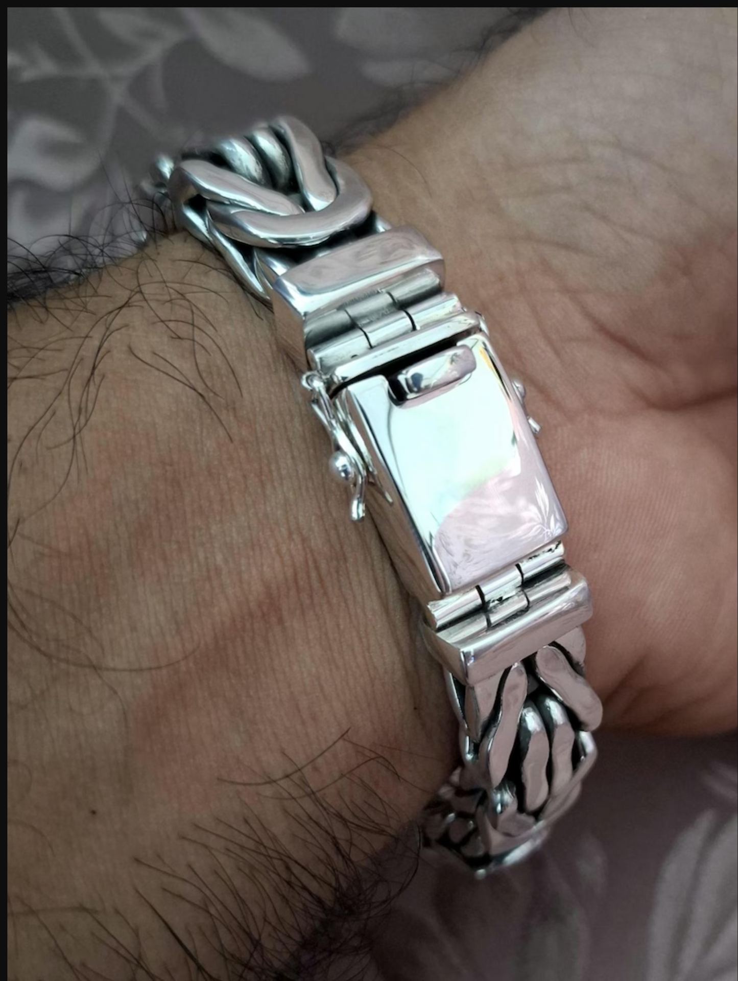 Heavy 925 Sterling Silver Bracelet Men's