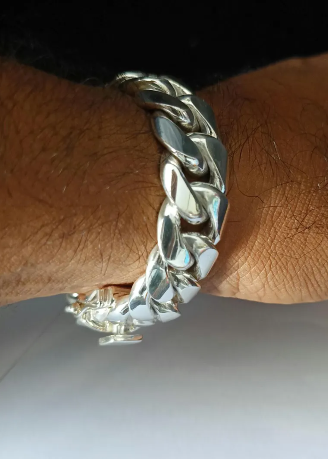 Heavy Big Link 925 Sterling Silver Bracelet Men's