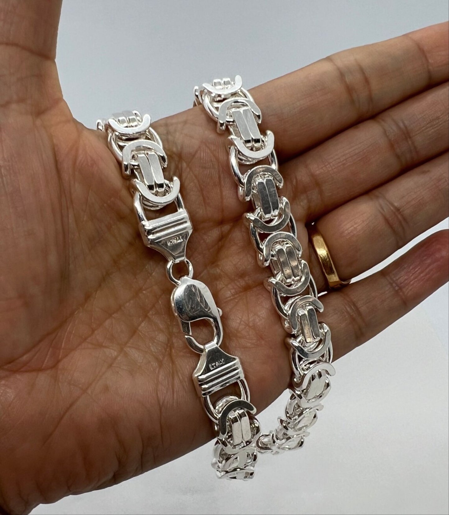 Mens 925 Sterling Silver Heavy Link Chain 10mm