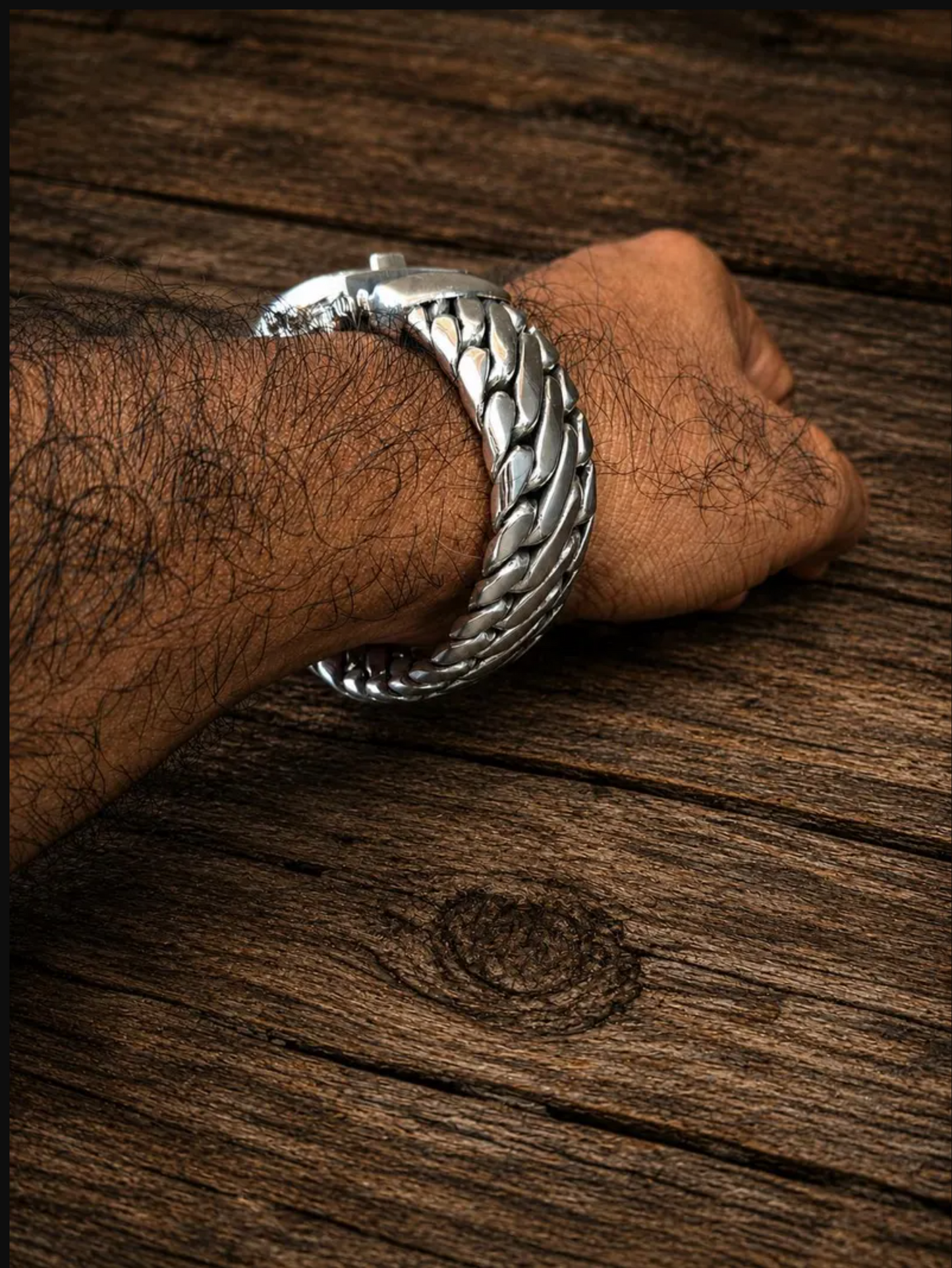 Real 925 Sterling Silver Snake Bracelet 15mm